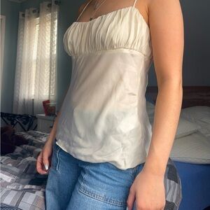 Vintage J. Crew Silk Cream White Cami Top
